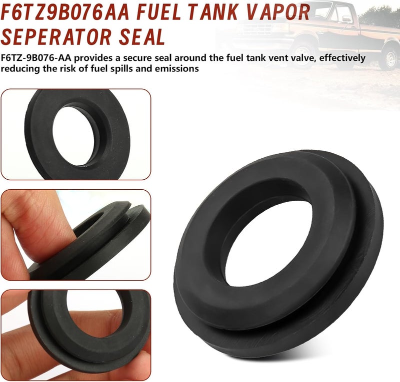 Antrys Fuel Gas Tank Vapor Valve Replacement Seal Grommets F6TZ-9B076-AA for Ford - Bronco, Aerostar, F150, F250, F350 and Mercury Sable, F6TZ9B076AA Ensure the Seal Between the Fuel Vapor Valve-8PCS - Image 4